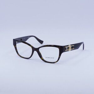 Versace VE3347 108 Eyeglasses Havana 54mm Cat Eye Frame